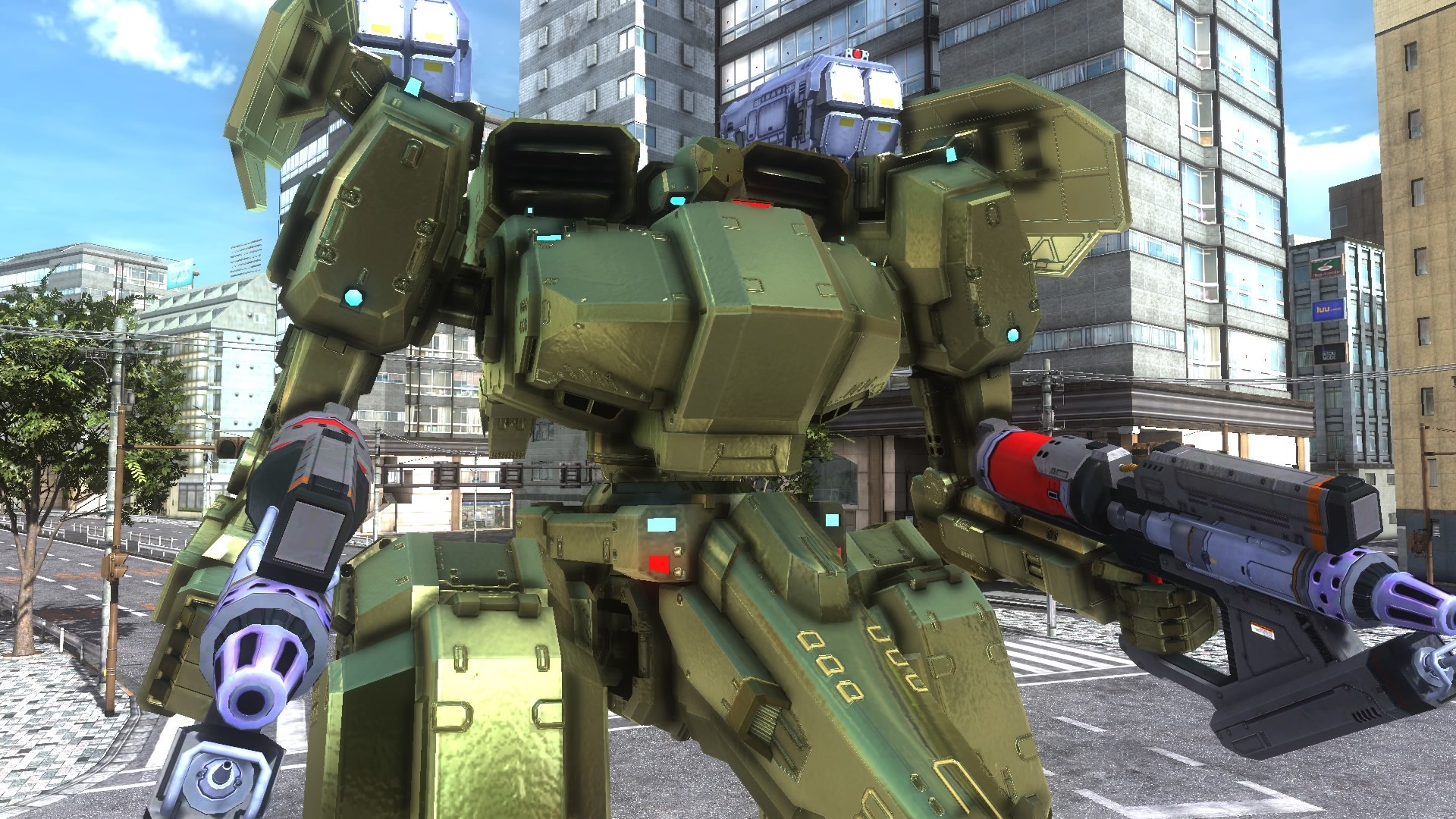 EARTH DEFENSE FORCE 5 - Air Raider Piloted Weapon: Combat Frame Gold Nyx Featured Screenshot #1