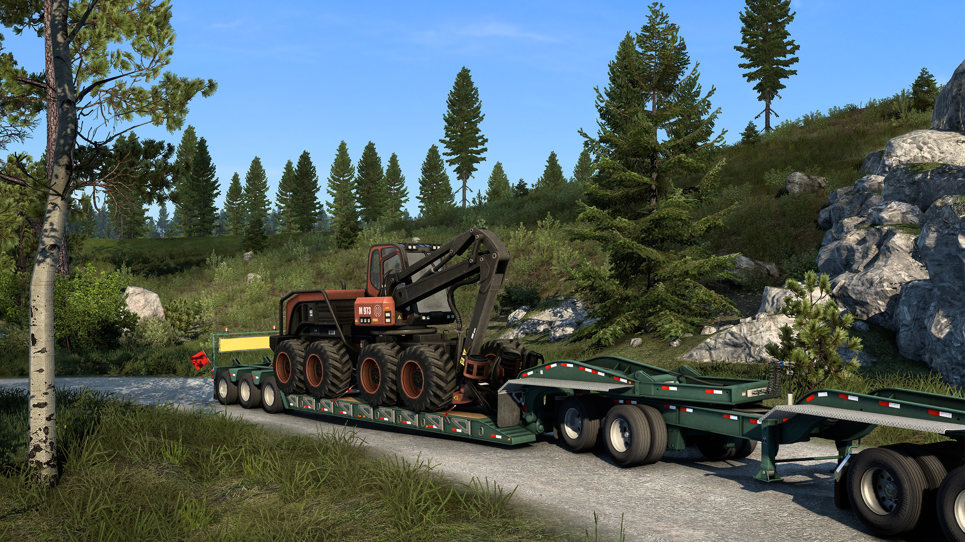 American Truck Simulator - Forest Machinery DLC gameplay screenshot 6