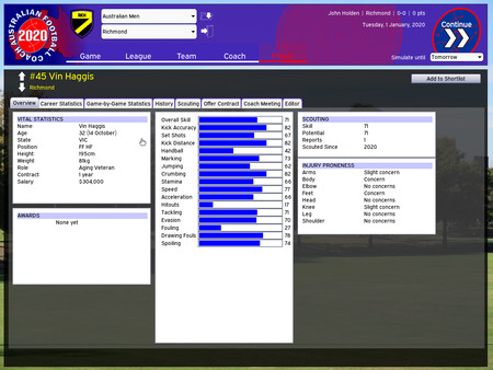 Australian Football Coach 2020.