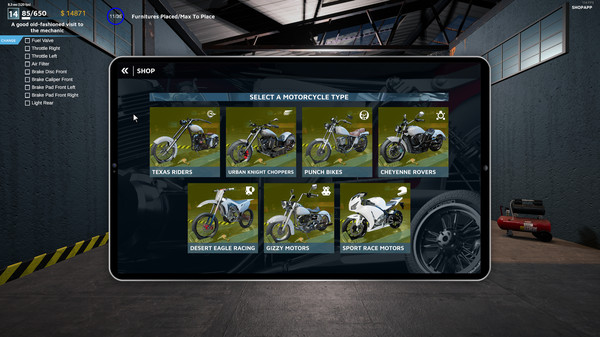 Screenshot z Motorcycle Mechanic Simulator 2021 Screenshot z Motorcycle Mechanic Simulator 2021