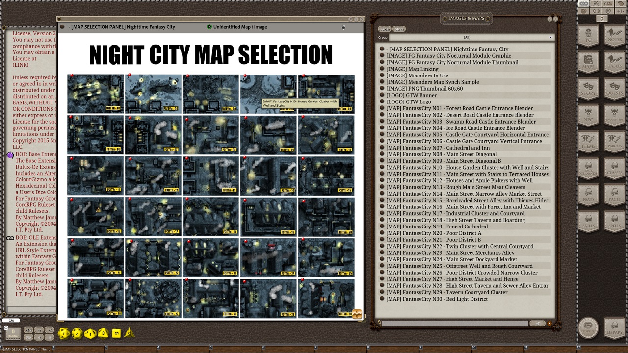 Fantasy Grounds - Meanders Map Pack: Fantasy City Nocturnal (Map Pack) screenshot 2