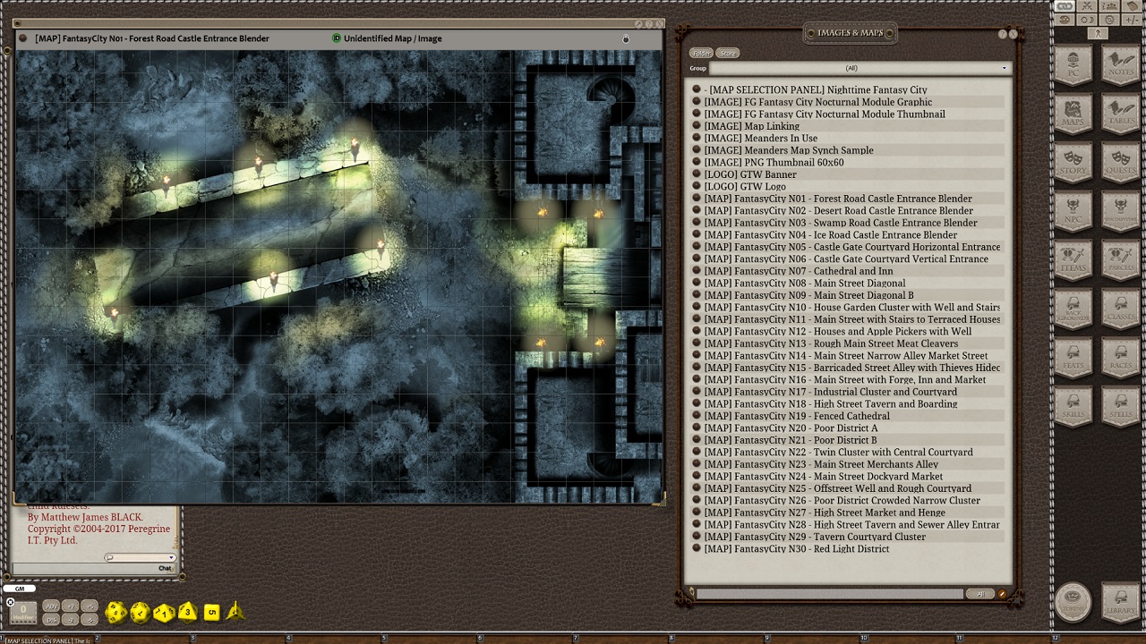 Fantasy Grounds - Meanders Map Pack: Fantasy City Nocturnal (Map Pack) screenshot 3