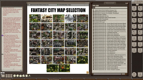 Fantasy Grounds - Meanders Map Pack: Fantasy City Spring Season (Map Pack)