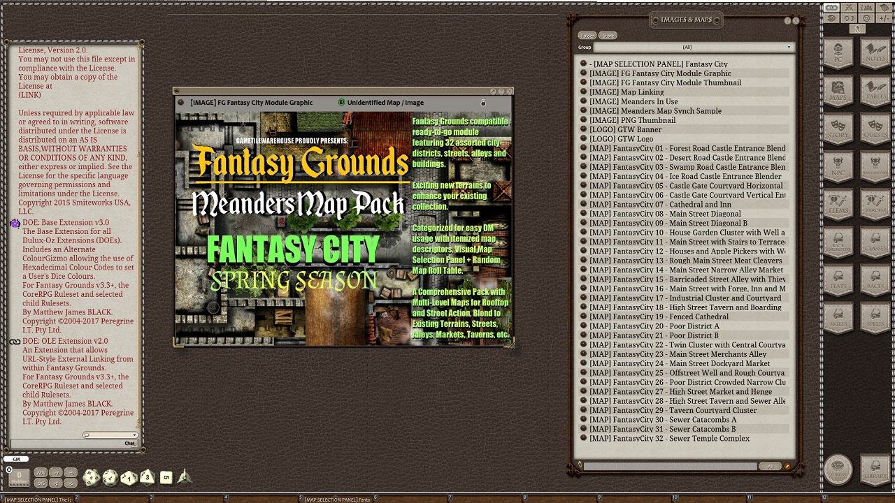 Fantasy Grounds - Meanders Map Pack: Fantasy City Spring Season (Map Pack) Featured Screenshot #1