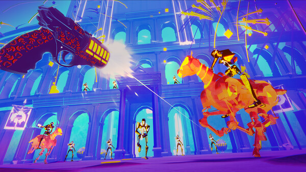 Screenshot of Pistol Whip gameplay showing in-action mechanics