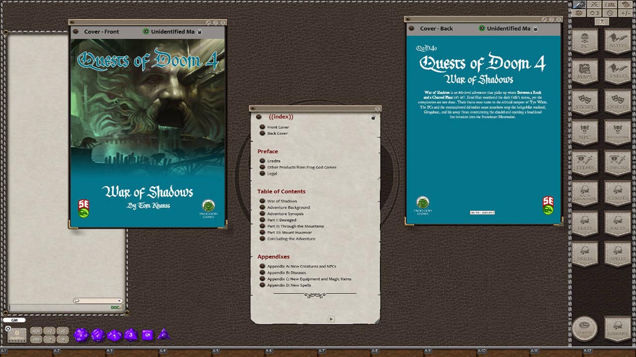 Fantasy Grounds - Quests of Doom 4: War of Shadows (5E)のスクリーンショット 1