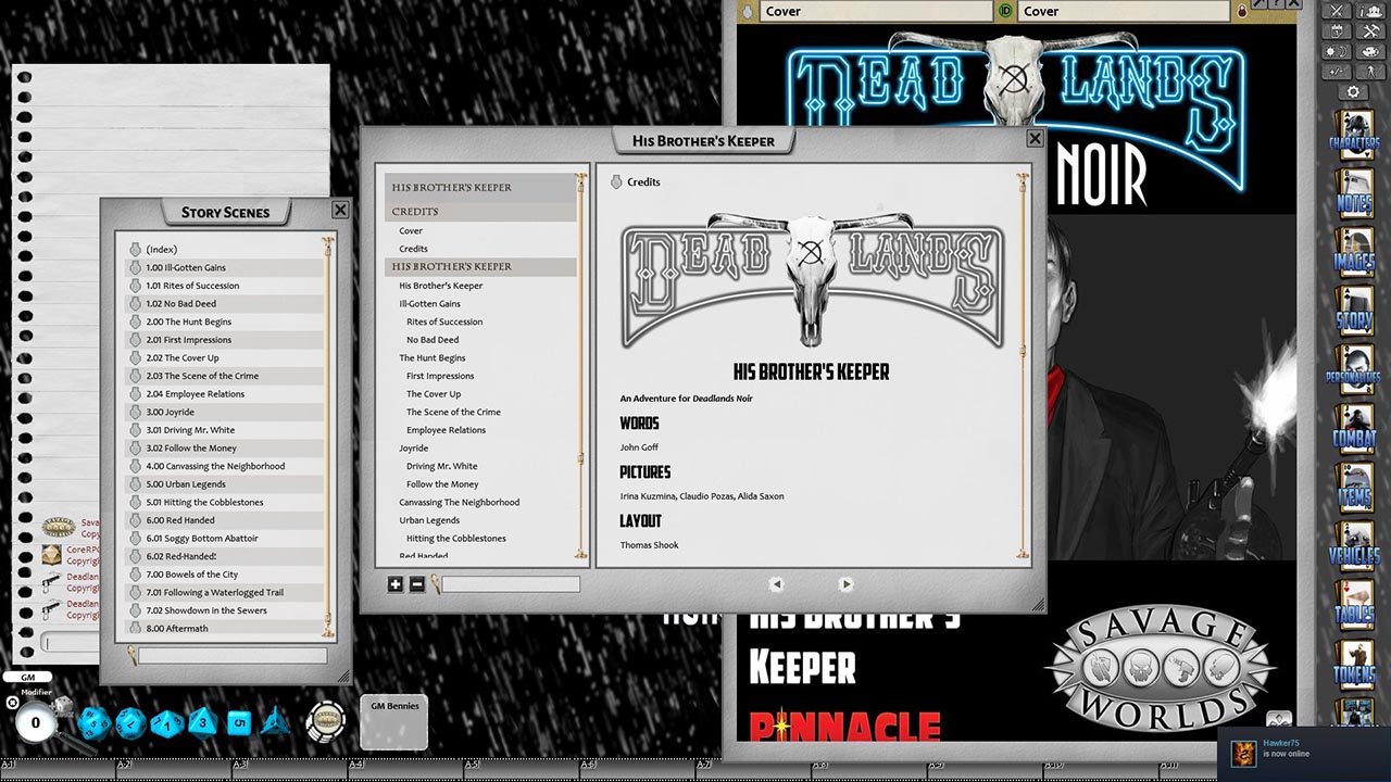 Fantasy Grounds - Deadlands Noir: His Brother's Keeper (Savage Worlds) screenshot 1