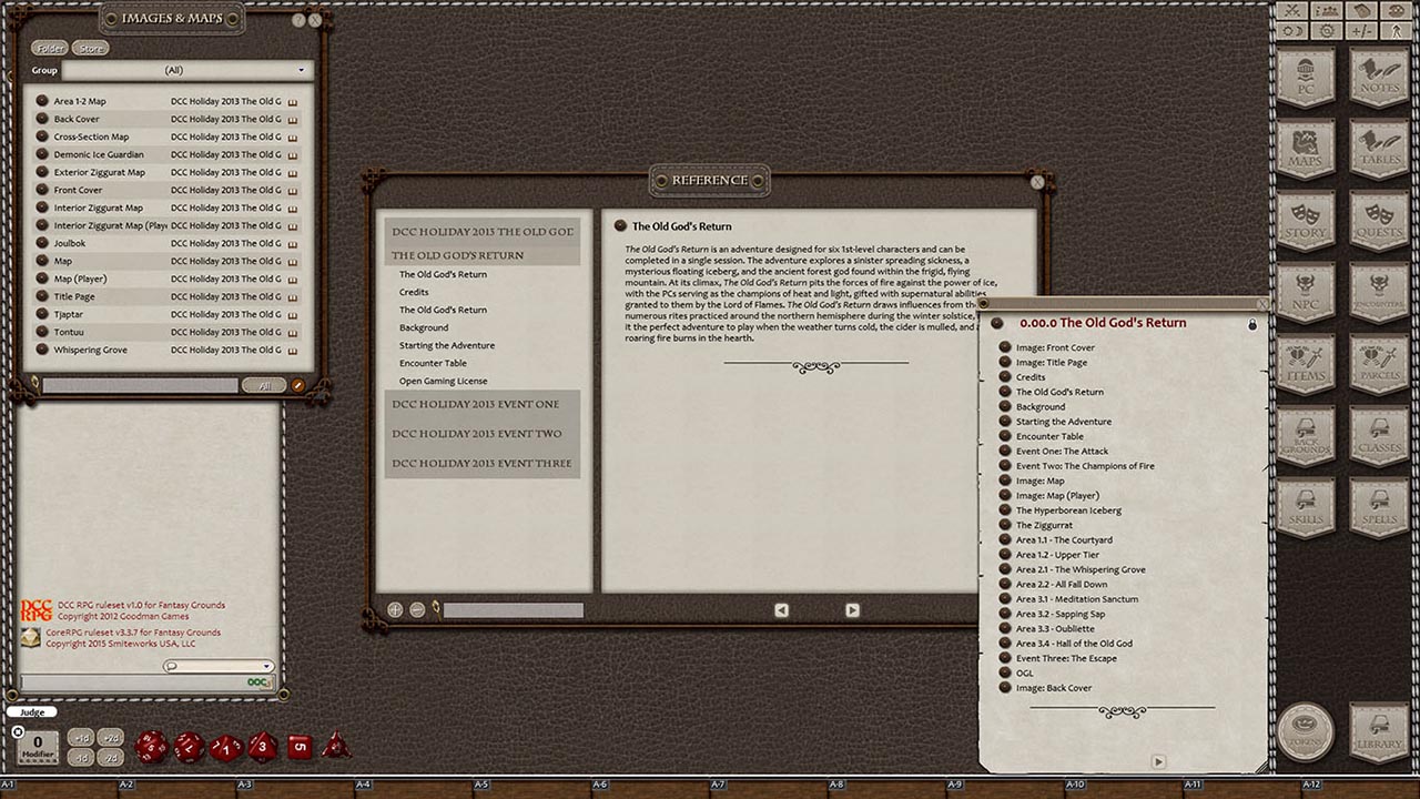 Fantasy Grounds - Dungeon Crawl Classics 2013 Holiday Module: The Old God's Return (DCC) screenshot 2