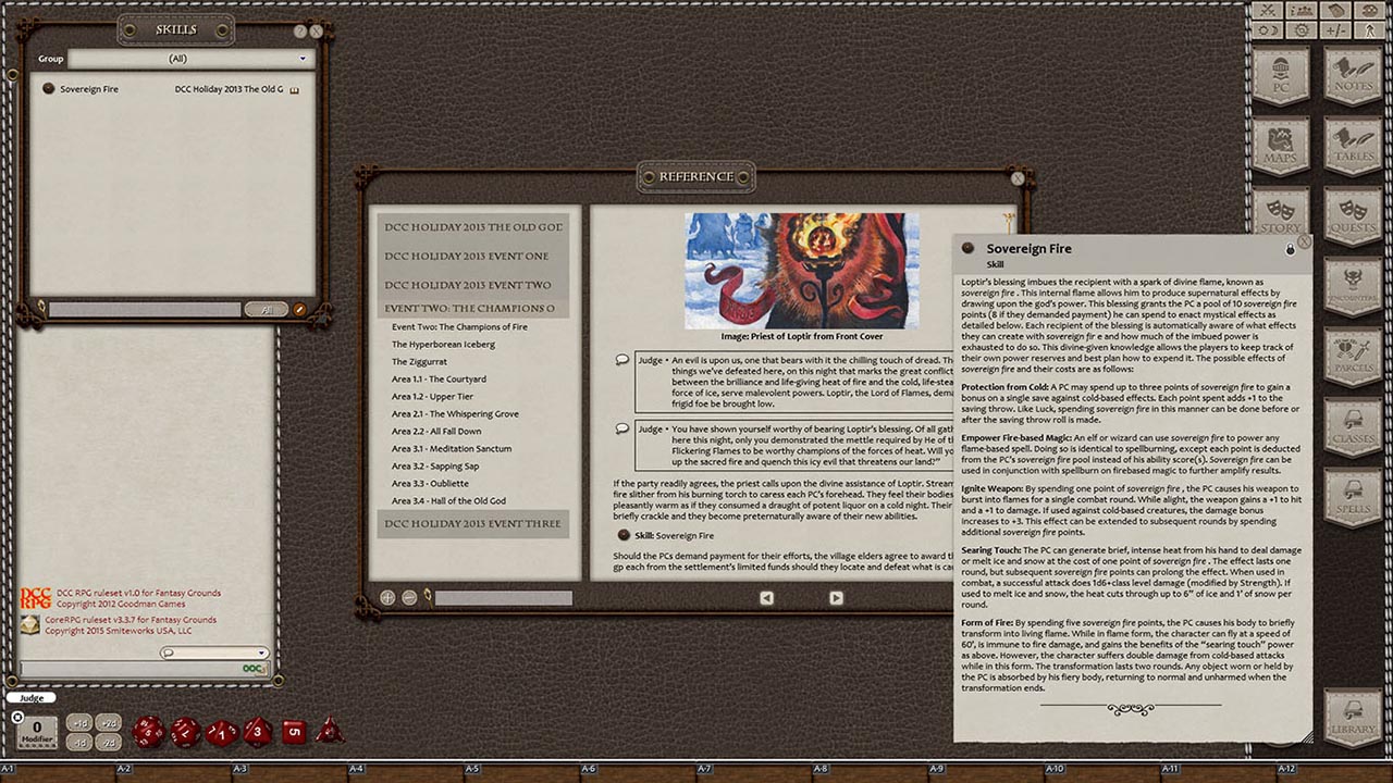 Fantasy Grounds - Dungeon Crawl Classics 2013 Holiday Module: The Old God's Return (DCC) screenshot 4