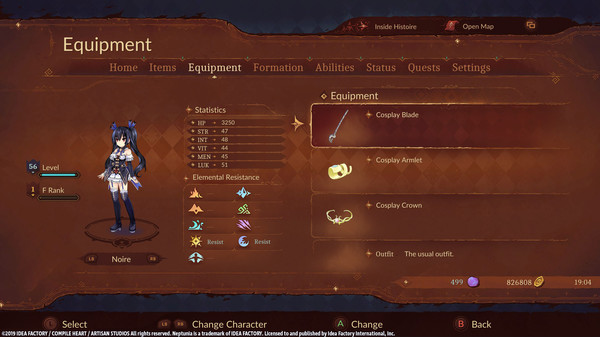 Super Neptunia RPG [Cosplay Series] Equipment Set