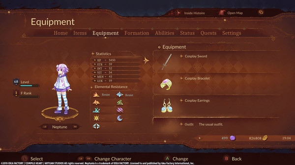 Super Neptunia RPG [Cosplay Series] Equipment Set