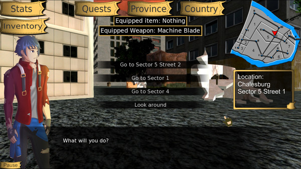 Screenshot z Niara: Rebellion Of the King Visual Novel RPG