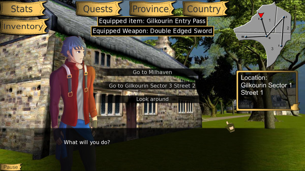 Screenshot z Niara: Rebellion Of the King Visual Novel RPG