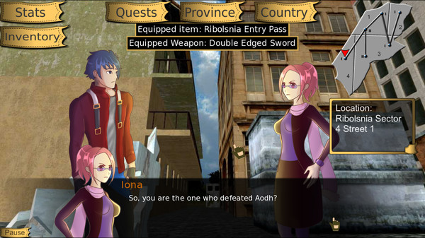 Screenshot z Niara: Rebellion Of the King Visual Novel RPG
