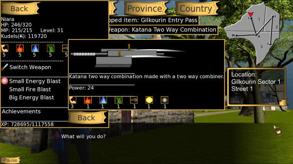 Screenshot z Niara: Rebellion Of the King Visual Novel RPG