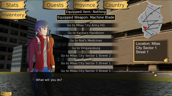 Screenshot z Niara: Rebellion Of the King Visual Novel RPG