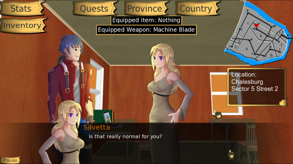 Screenshot z Niara: Rebellion Of the King Visual Novel RPG