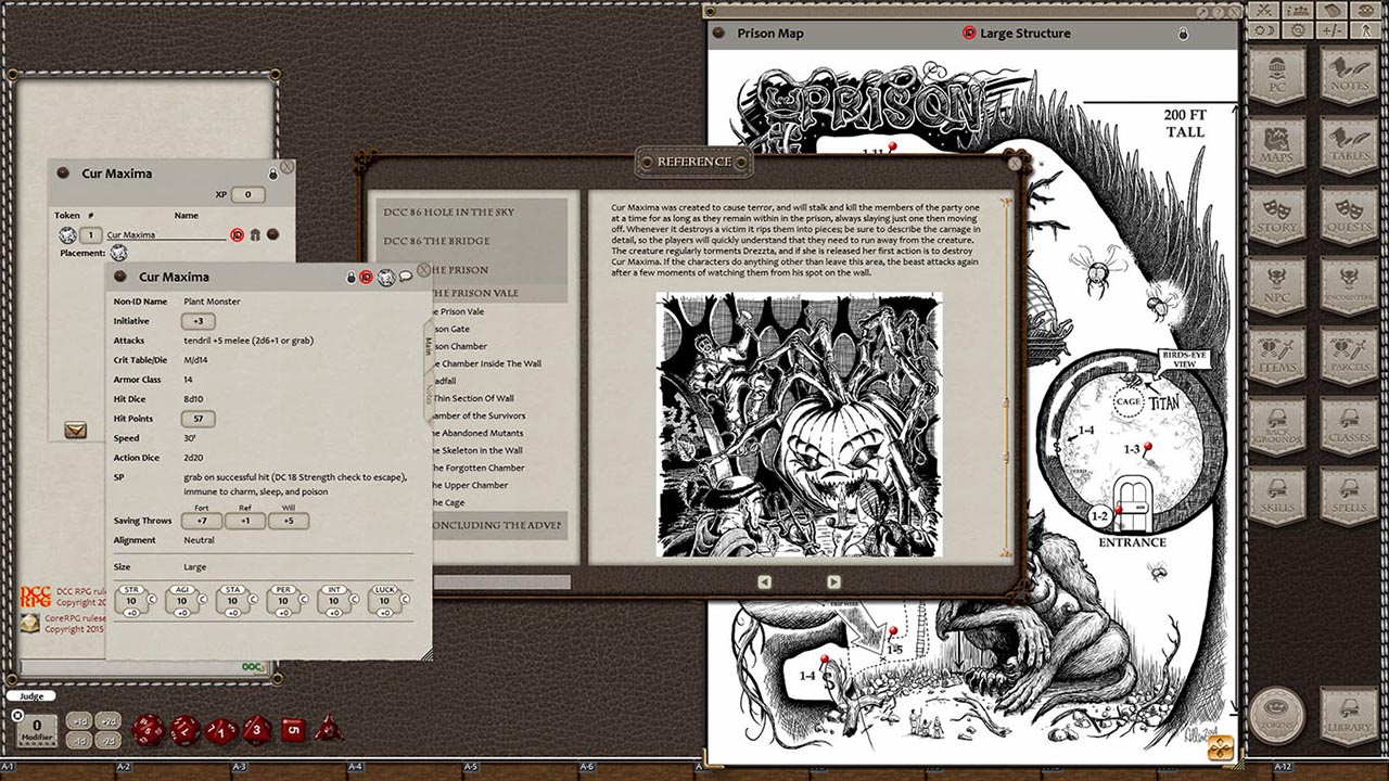 Fantasy Grounds - Dungeon Crawl Classics #86: Hole in the Sky (DCC)のスクリーンショット 1