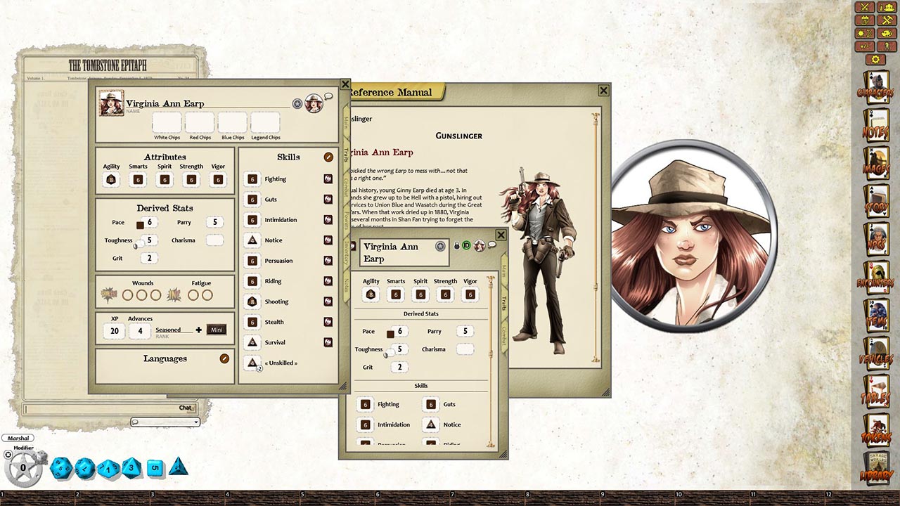 Fantasy Grounds - Stone and a Hard Place: The Tombstone Seven (Savage Worlds) screenshot 1