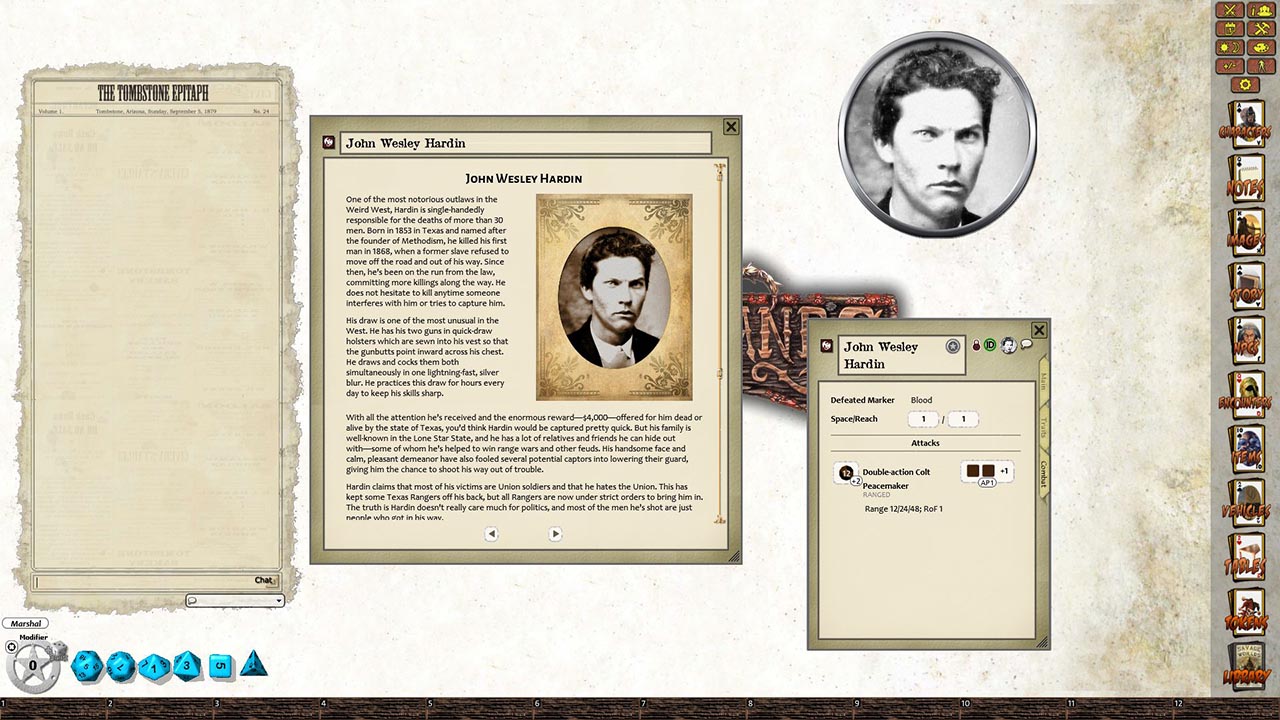 Fantasy Grounds - Lone Killers of the Southwest (Savage Worlds) Featured Screenshot #1