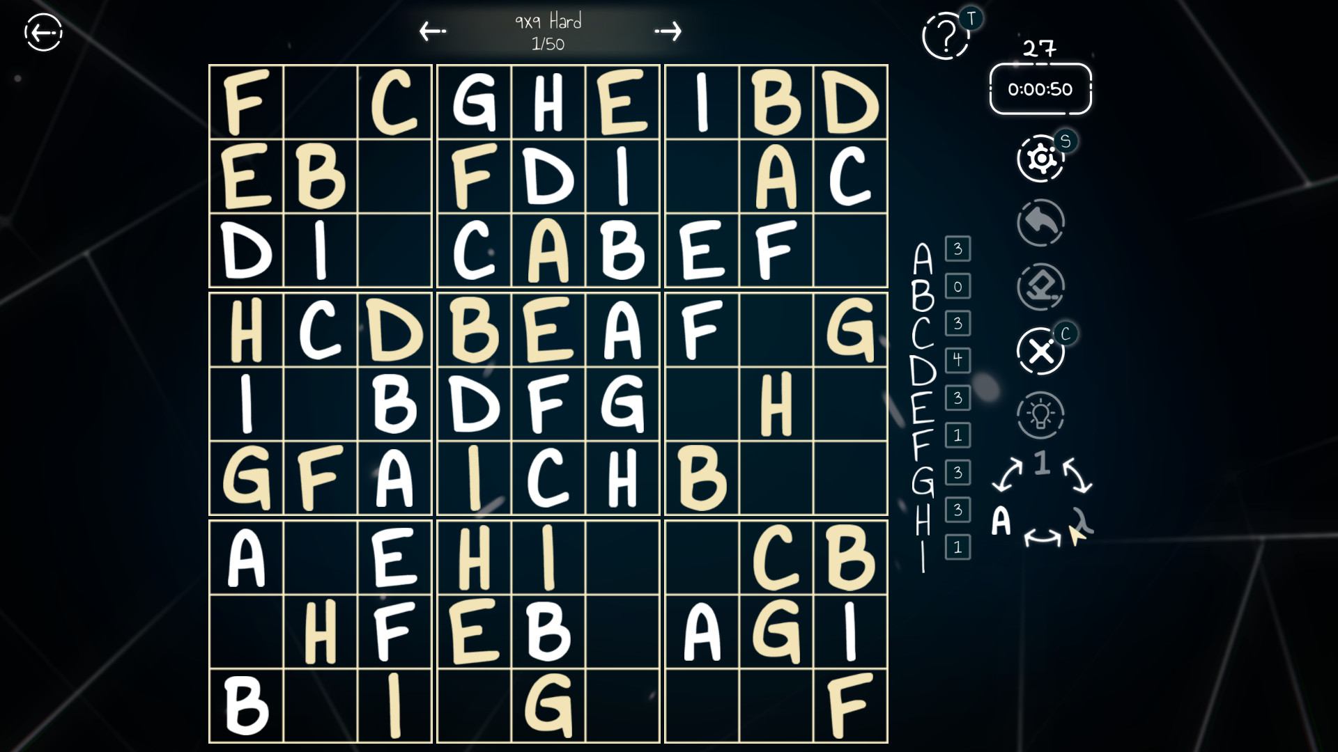 #10. Sudoku 9x16x25 (Steam) Podle: screwyman