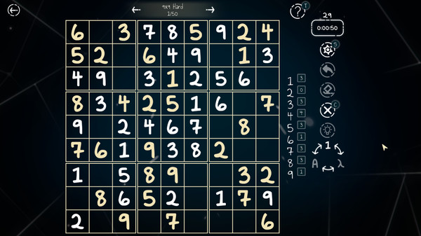 Screenshot z Sudoku 9X16X25