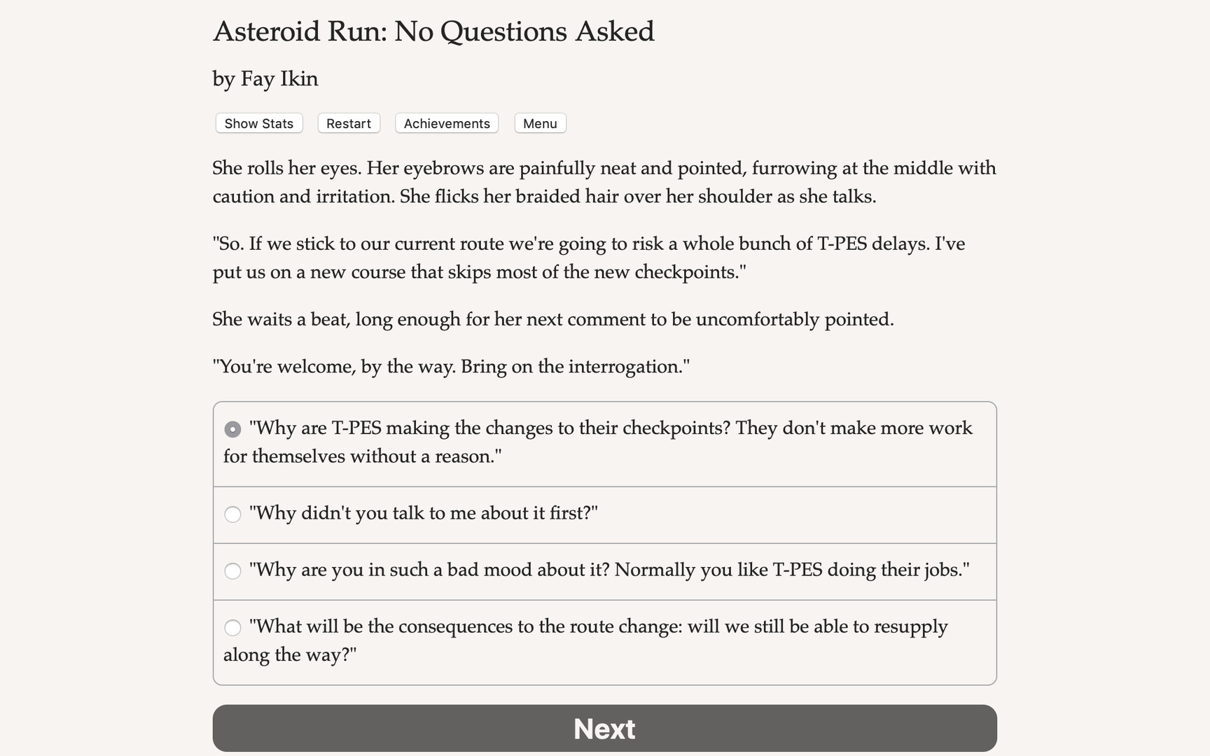 Asteroid Run: No Questions Asked Demo Featured Screenshot #1