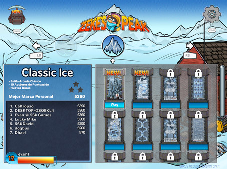 Screenshot z Zeke's Peak