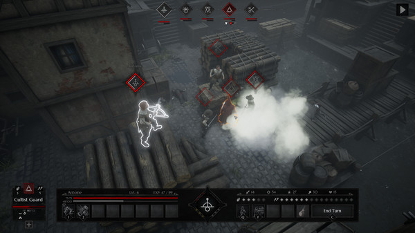 Screenshot of Black Legend gameplay showing in-action mechanics