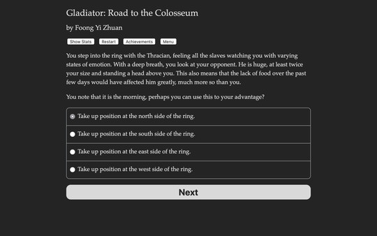 Screenshot z Gladiator: Road to the Colosseum