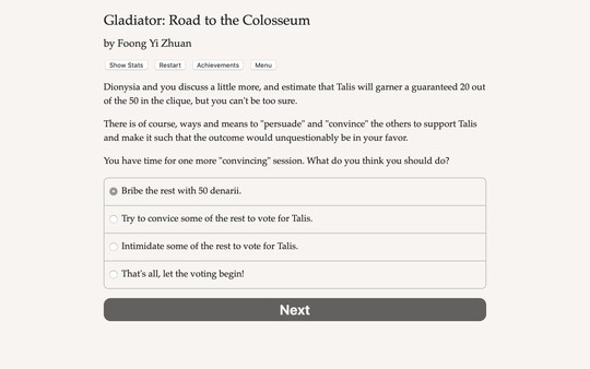 Screenshot z Gladiator: Road to the Colosseum