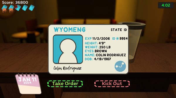 Screenshot z Uh Oh Bartender