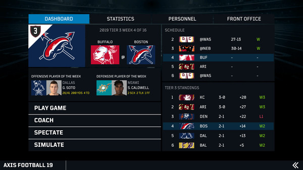 Screenshot z Axis Football 2019