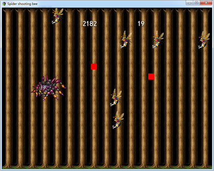 Screenshot z Spider shooting bee Screenshot z Spider shooting bee