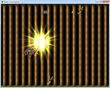Screenshot z Spider shooting bee Screenshot z Spider shooting bee