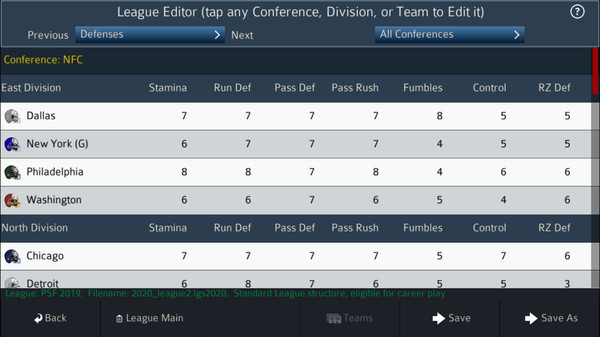 Screenshot z Pro Strategy Football 2020 Screenshot z Pro Strategy Football 2020