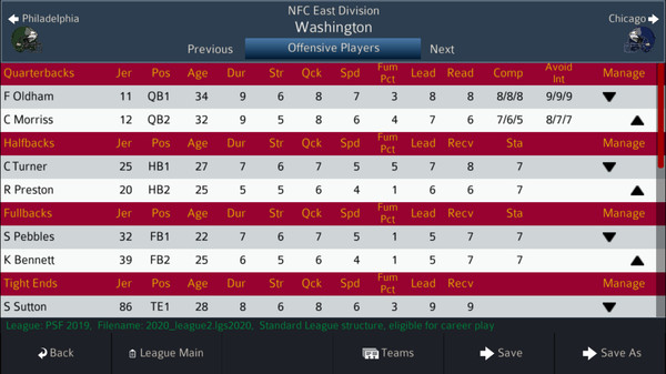 Screenshot z Pro Strategy Football 2020 Screenshot z Pro Strategy Football 2020