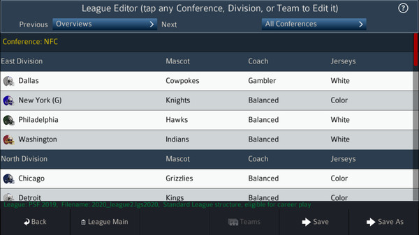 Screenshot z Pro Strategy Football 2020 Screenshot z Pro Strategy Football 2020