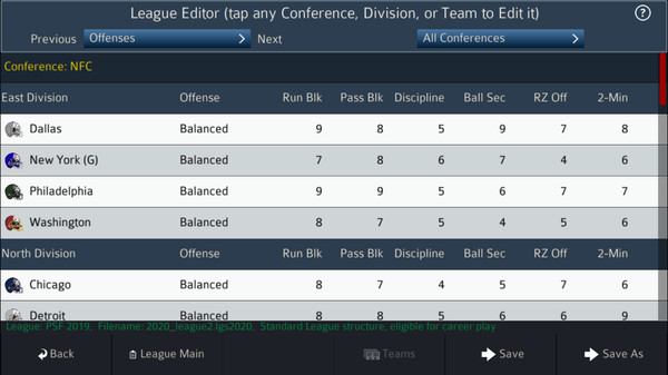 Screenshot z Pro Strategy Football 2020 Screenshot z Pro Strategy Football 2020