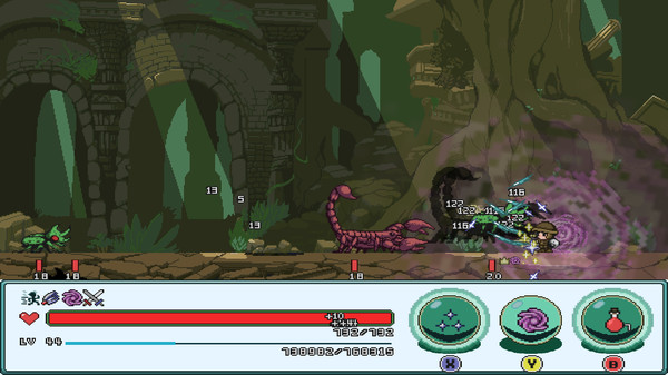 Screenshot z Artifact Adventure Gaiden DX