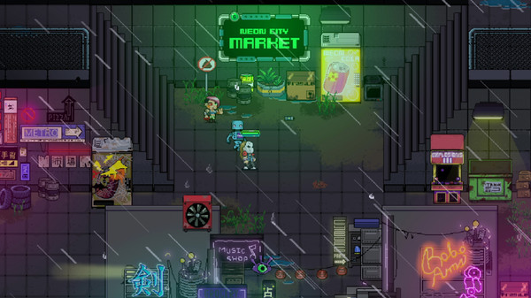 Screenshot z Neon City Riders
