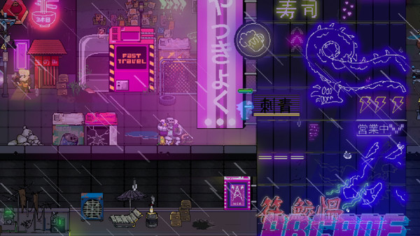 Screenshot z Neon City Riders