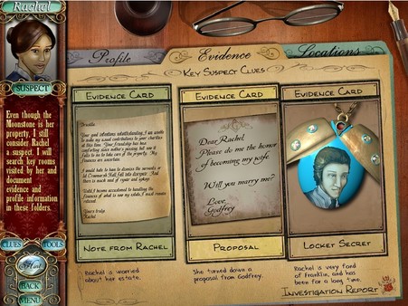 Screenshot z Mystery Masterpiece: The Moonstone