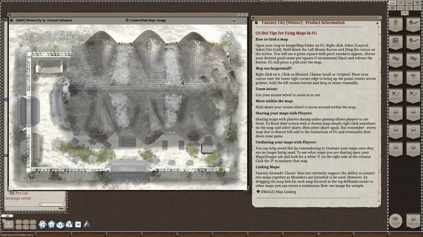 Fantasy Grounds - Meanders Map Pack: Fantasy City Winter (Map Pack)