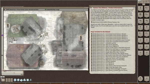 Fantasy Grounds - Meanders Map Pack: Fantasy City Winter (Map Pack)