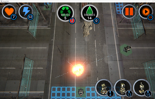 Screenshot z Cyborgs Attack