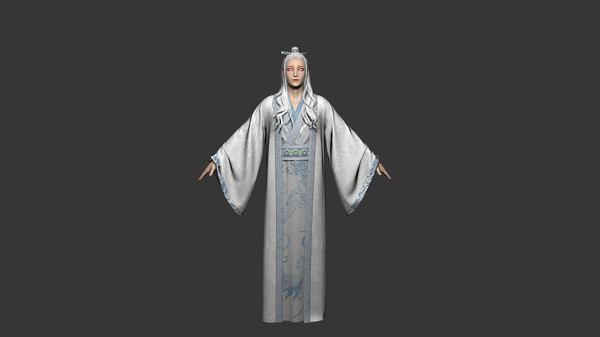 探灵笔记-小白(谢必安)·茶白春绸氅 (附送29999灵币)