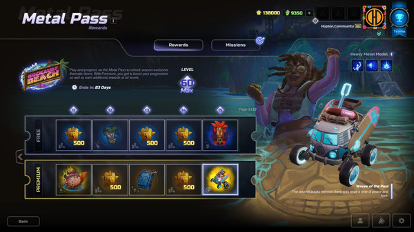 HMM Metal Pass Premium Season 5 + 20 Levels + Special Model