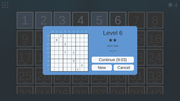 Screenshot z Sandwich Sudoku