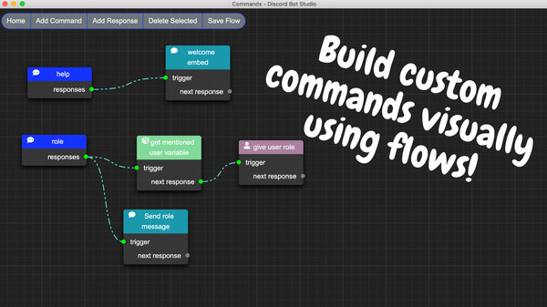 Screenshot z Bot Studio for Discord Screenshot z Bot Studio for Discord